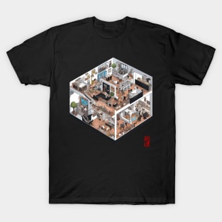 isometric cat museum T-Shirt